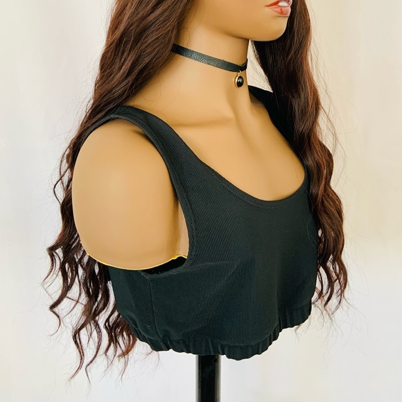 Long Chestnut Brown Premium Synthetic “Put On & Go” Wig with Bangs 😊 - Picture 6 of 12